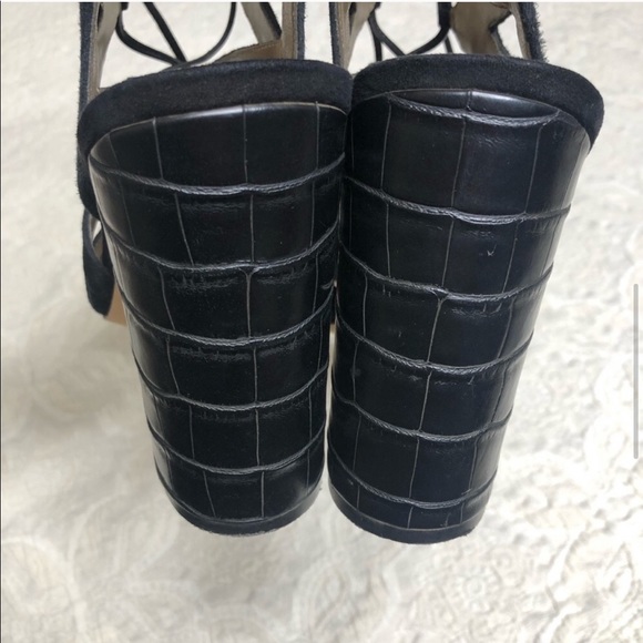 Sam Edelman Yardley Suede Lace Up Heels wedge shoe - Picture 5 of 8